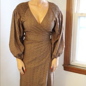 Marysia Pink Sands Wrap Dress In Toffee